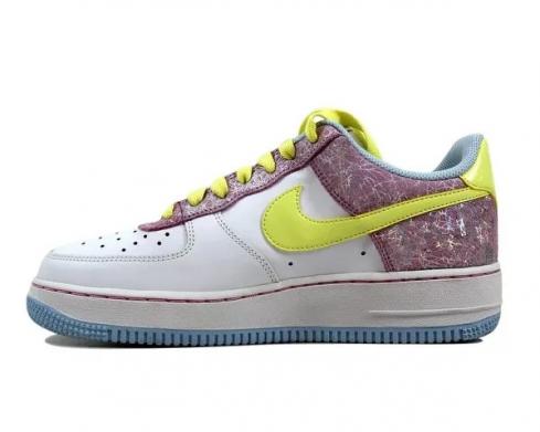 Nike Air Force 1 Low White Lemon Chiffon-Pink Womens Running Shoes 314219-171