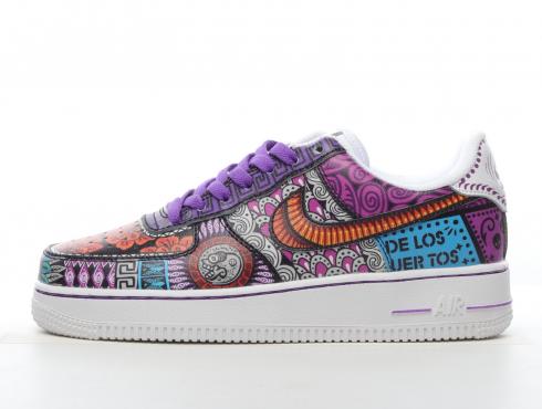 Air Force 1 Low Color Shoes DC8891 zapatillas de running Nike entrenamiento amortiguacion media constitucion ligera talla 35 GmarShops Nike Air Force 1 Low White Purple Black Multi 101