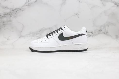 Nike Air Force 1 Low White Static Black Running Shoes 366751-808