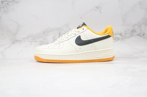 Sepatu Lari Nike Air Force 1 Rendah Putih Kuning Hitam CT7875-998