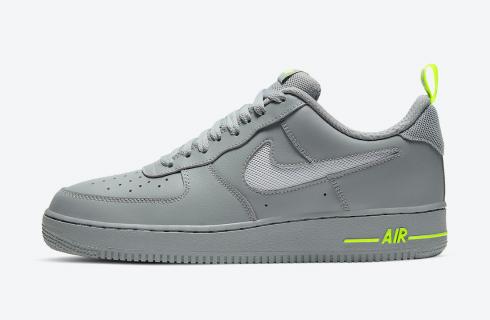 Nike Air Force 1 Low With Cut-Out Swooshes Grå Volt Grøn DC1429-001