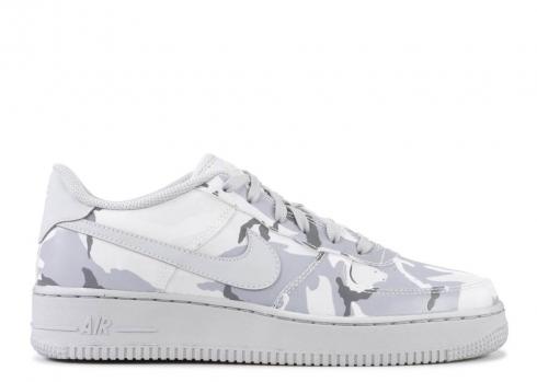Nike Air Force 1 Lv8 Gs Wit Camo Platina Wolf Grijs Pure 820438-104