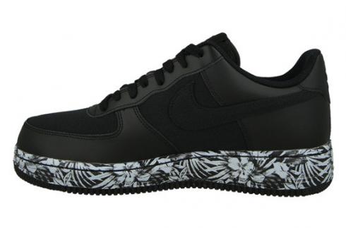 Nike Air Force 1 Noir Low Floral Noir Blanc Chaussures Pour Hommes 820266-007