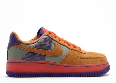 Nike Air Force 1 Premium Ns Gs Amare Stoudamire New Six Court Gold Purple Miners Dark Stucco 315517-271
