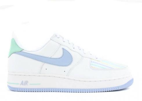Nike Air Force 1 Premium Seersucker Medium Light White Marine Mint Halo 313641-151