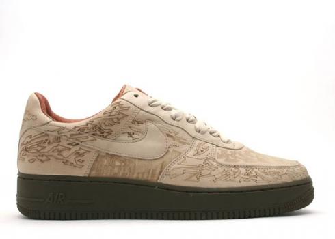 Nike Air Force 1 Premium Stephan Maze Georges Laser Net Tan British 308426-111