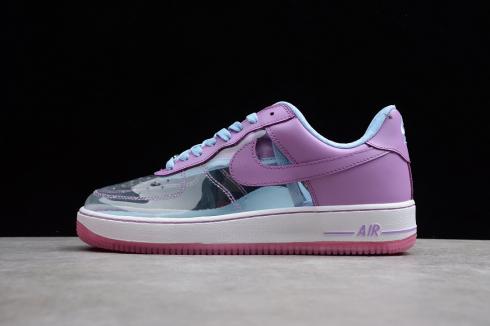 Nike Air Force 1 Premium Transparent Violet Violet Blanc Chaussures 31479-951