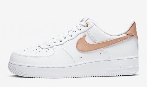 Nike Air Force 1 Premium Vachetta Tan Swoosh White Pink CU6675-100