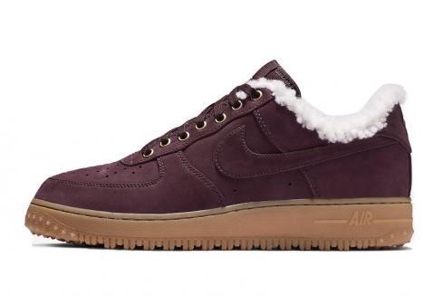 Nike Air Force 1 Premium Winter Burgundy Crush Gum Light Brown AV2874-600