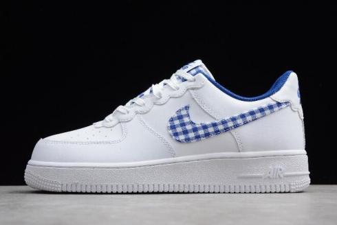 Nike Air Force 1 QS Gingham Pack White Indigo Force AV6232 100
