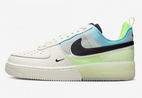 Nike Air Force 1 React Low Sail Barely Volt Ghost Verde Negro DM0573-101