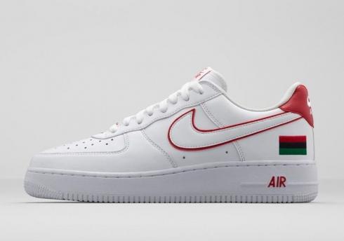 Nike Air Force 1 Retro BHM QS White University Red 739389-100