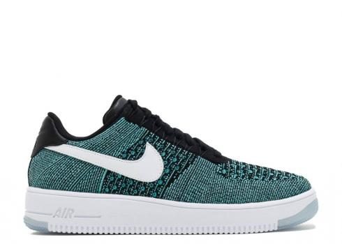 Nike Air Force 1 Ultra Flyknit Low Jade Hyper Black White Turquoise 817419-300
