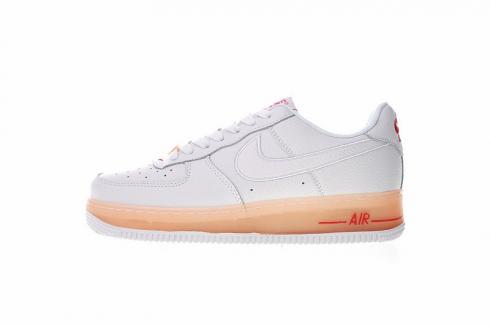 Nike Air Force 1 Upstep One Low Weiß Orange Casual Sneaker 596728-040