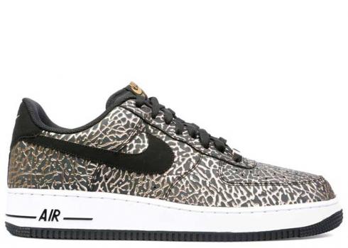 Nike Air Force 1 Bianche Nere Oro Metallico 488298-702
