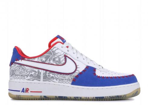 Nike Air Force One Cmft Prm University White Royal Gym Red 579941-100