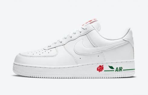 Nike Force 1 Low Rose White University Red Pine Green CU6312-100