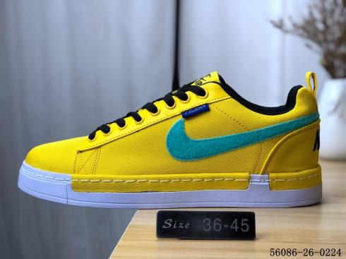 Nike Lunar AIR Force 1 Duckboot Low Yellow Blue White 805886-710