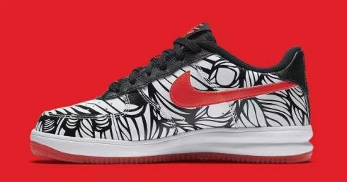 Nike Lunar Force 1 Low Grade School Black White Atomic Orange 820326-061