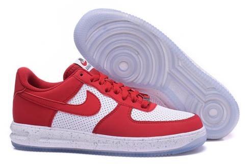 Nike Lunar Force 1 Low Chaussures Blanc Gym Rouge 654256-602