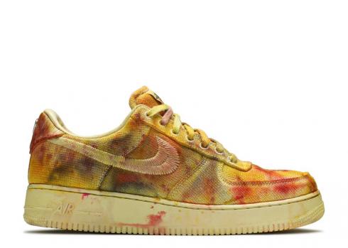 Nike Stussy X Lookout Wonderland Air Force 1 Low Hand Dyed Jaune CZ9084-200-DYE-YELLOW