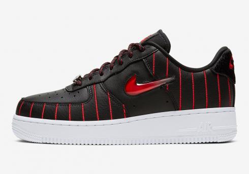 Nike Womens Air Force 1 Jewel Low Chicago Black University Red White CU6359-001