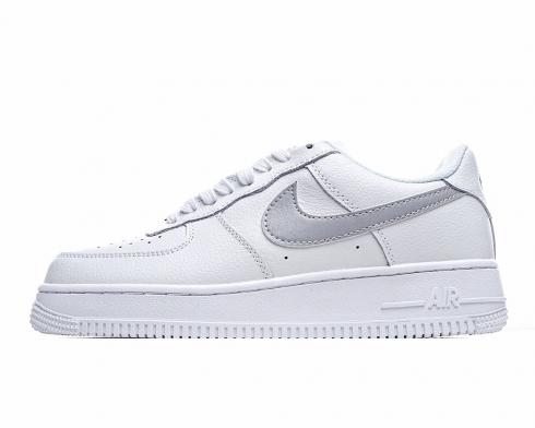 Nike Damen Air Force 1 Low 07 Weiß-Silber-Laufschuhe AH0287-012