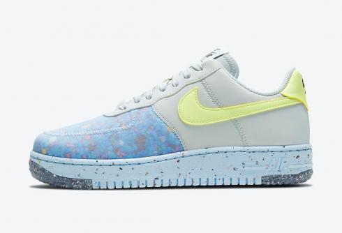 Nike Womens Air Force 1 Low Crater Summit สีขาว Barely Volt CT1986-001