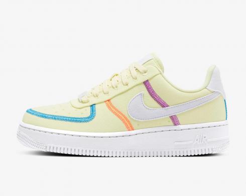 Nike Mujeres Air Force 1 Low LX Silt Amarillo Blanco Verde DD0226-700