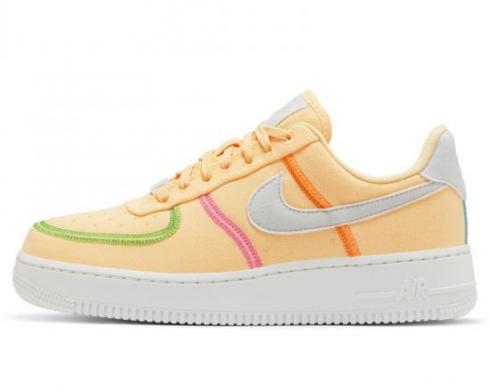 Nike Womens Air Force 1 Low LX Silt Yellow White Green DD0226-800