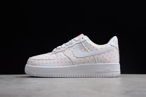 Nike Womens Air Force 1 Low White Orange Running Shoes AT0062-181