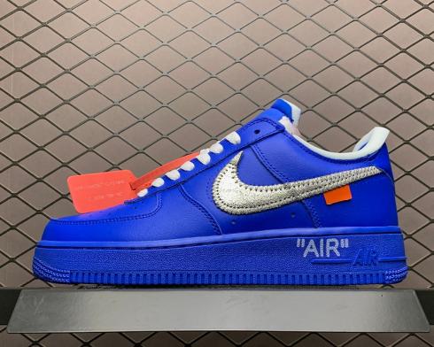 Giày nam màu trắng x Nike Air Force 1 màu xanh nhạt AO4297-400