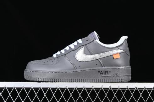 Off-White x Nike Air Force 1 07 Low Dark Gray White Silver DX1419-500 。