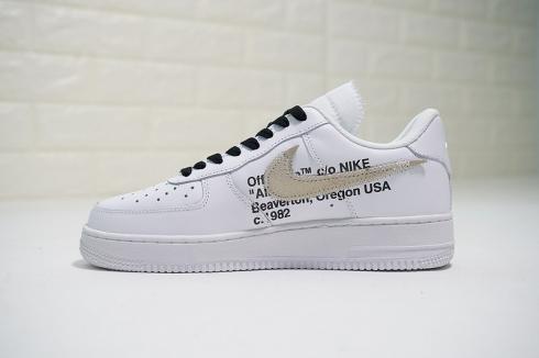 Off White x Nike Air Force 1 Friends Family Blanco Negro AA3825-700
