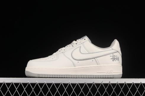 Stussy x Nike Air Force 1 07 Low White Light Grey UN1815-802