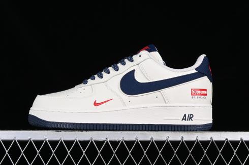 Supreme x Nike Air Force 1 07 Low Off White Dark Blue Red HD9888-003