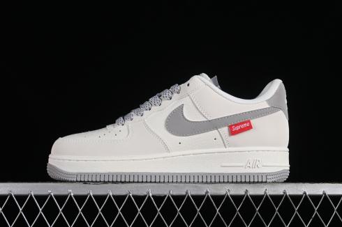Supreme x Nike Air Force 1 07 Low Off White Grey Red HD1968-018