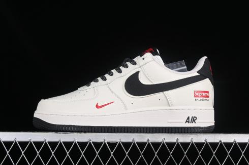 Supreme x Nike Air Force 1 07 Low Off White Rosso Nero HD9888-005