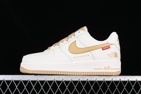 Supreme x The North Face x Nike Air Force 1 07 Low Off White Khaki SU2305-010