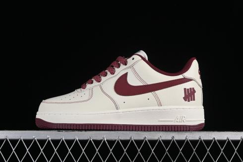 Undefeated x Nike Air Force 1 07 Low Off White Dark Red UN2395-523