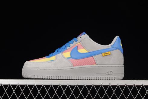 Union x Nike Air Force 1 07 Low Donkergrijs Blauw Roze DR1314-002