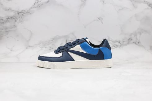 Женские мужские повседневные туфли Nike Air Force 1 AC Blue White 630939-102
