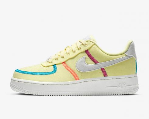 Womens Nike Air Force 1'07 Low LX Stitched Canvas Life Lime CK6572-700