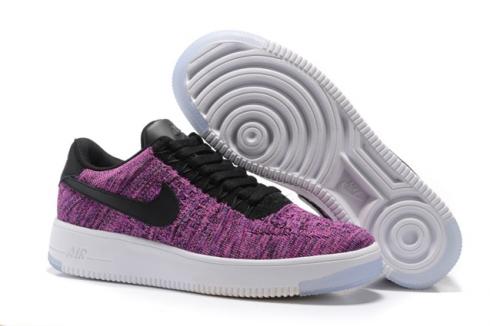 Nike Air Force 1 Flyknit Low Mujer Zapatos Fucsia Glow Negro 820256-601