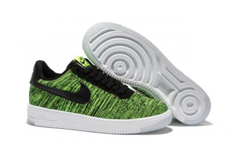 Nike Hombres Air Force 1 Low Ultra Flyknit Verde Negro LifeStyle Zapatos 817419