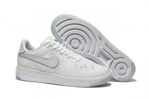 Nike Uomo Air Force 1 Low Ultra Flyknit Bianche Bianche Ice 817419-100