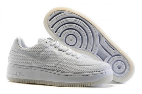 Nike Air Force 1 AF1 Low Upstep BR White Sneakers Boty 833123-100