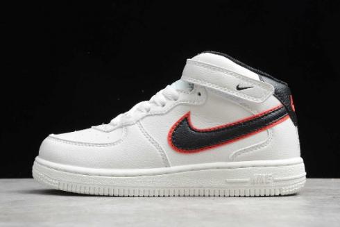 2019 otroški čevlji Nike Air Force 1 Mid White Black 314197 101