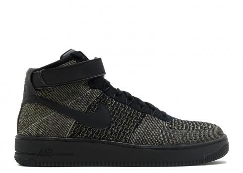 Air Force 1 Ultra Flyknit Mid Green Bianco Palm Nero 817420-301