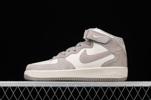 buty Nike Air Force 1 07 Mid Beige Szare Lifestyle CQ3866-015